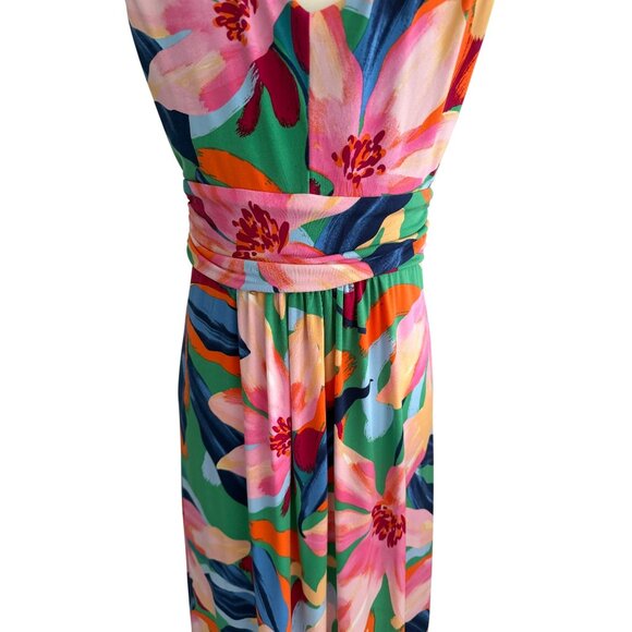PAPPAGALLO Multicolor Floral Maxi Dress Size Small - Picture 3 of 14